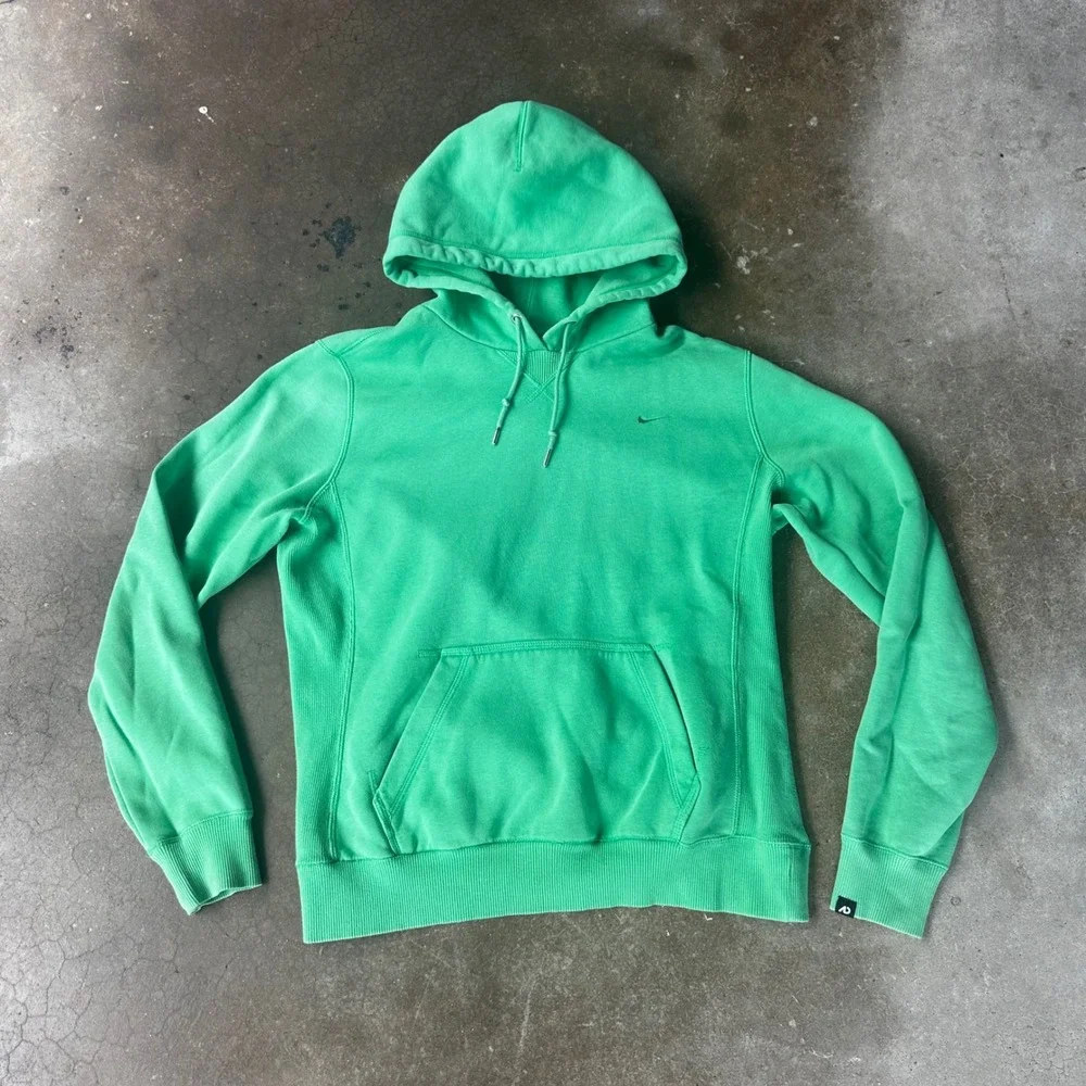 Nike Hoodie Womens Large Green Excellent Athletic Dept Pullover Sweatshirt